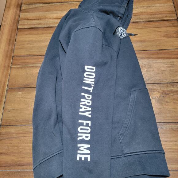 Lurking Class LS Black Unisex EMO Hoodie "Don't Pray For Me" - Size Medium - Picture 5 of 8